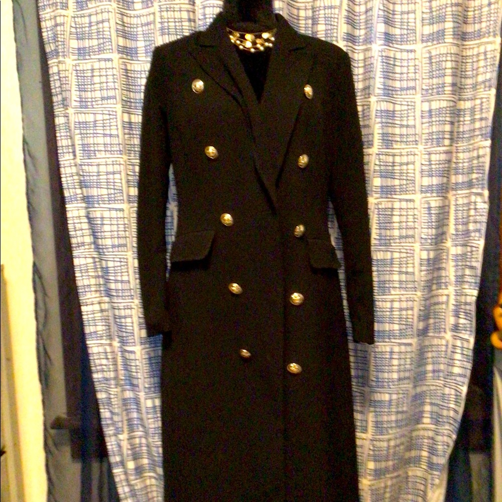 VENUS Long Dress Coat w/ Buttons, Size 6